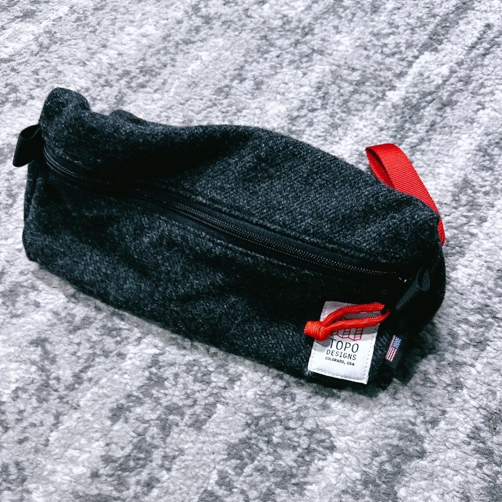 Topo Designs Wool & Leather Dopp Kit (RARE)